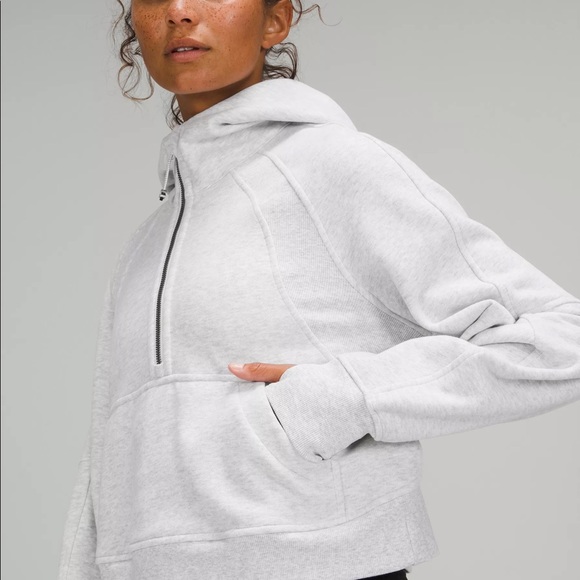 NWOT Lululemon Scuba Oversized 1/2 Zip in Heathered Core Ultra Light Grey - Picture 5 of 6